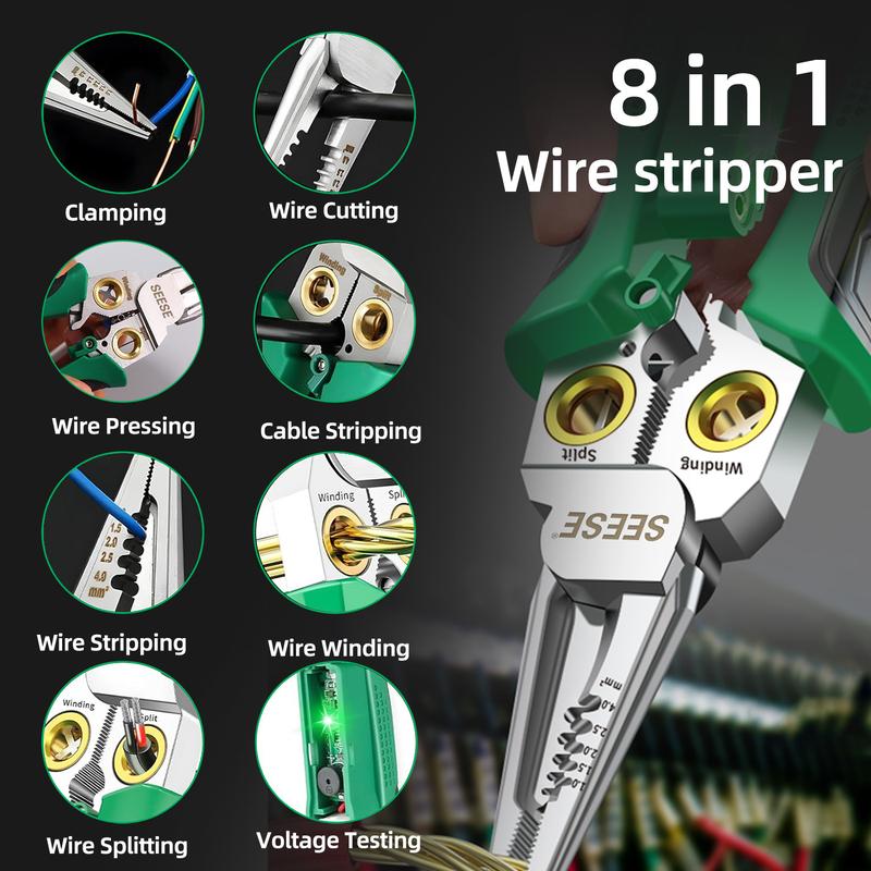 SEESE 8-in-1 Multi-Function Wire Stripper