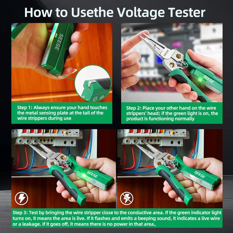 SEESE 8-in-1 Multi-Function Wire Stripper