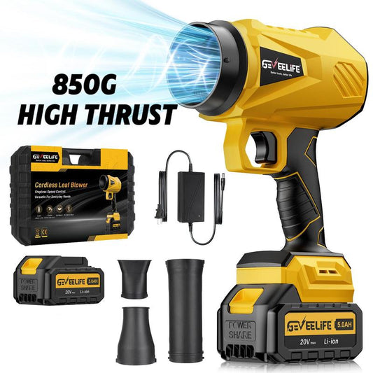 GEVEELIFE 200W Cordless Turbo Leaf Blower, 2 Batteries